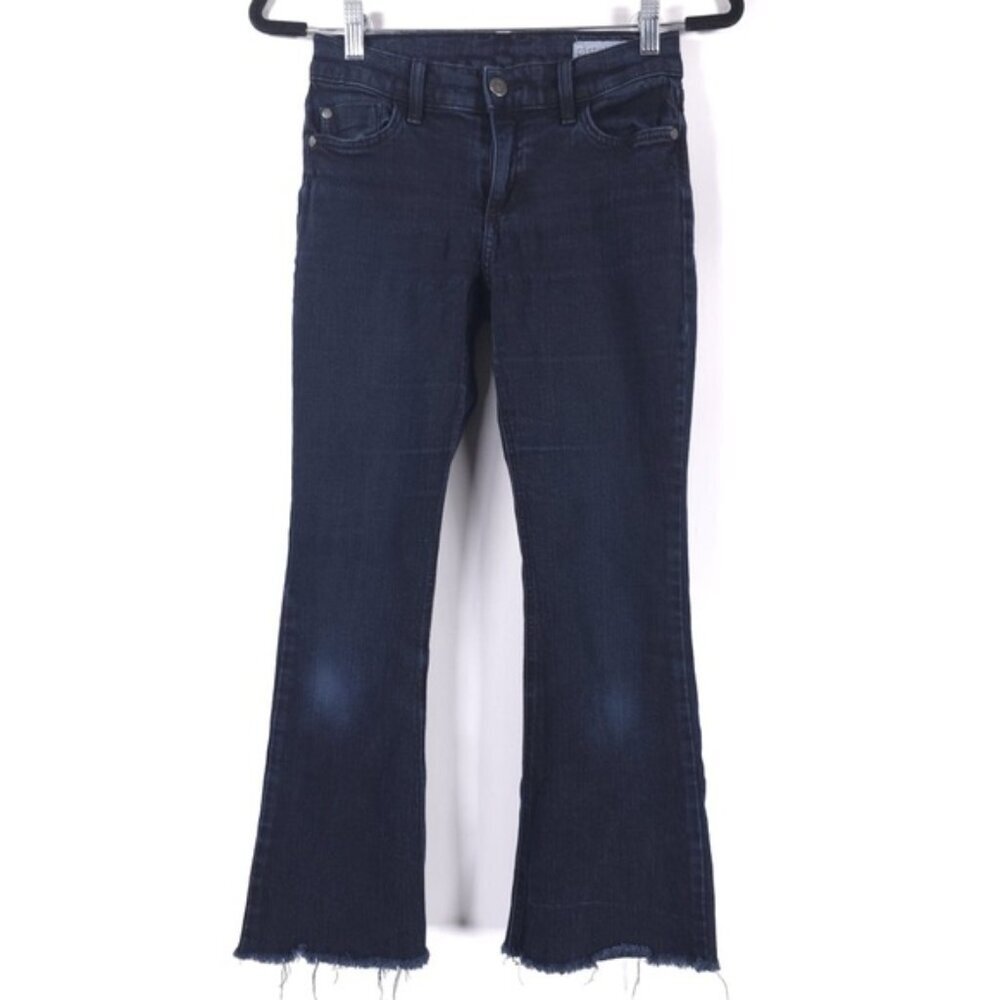 PISTOLA USA🇺🇸MADE Flare Raw Hem Mid Rise Jeans Size 26